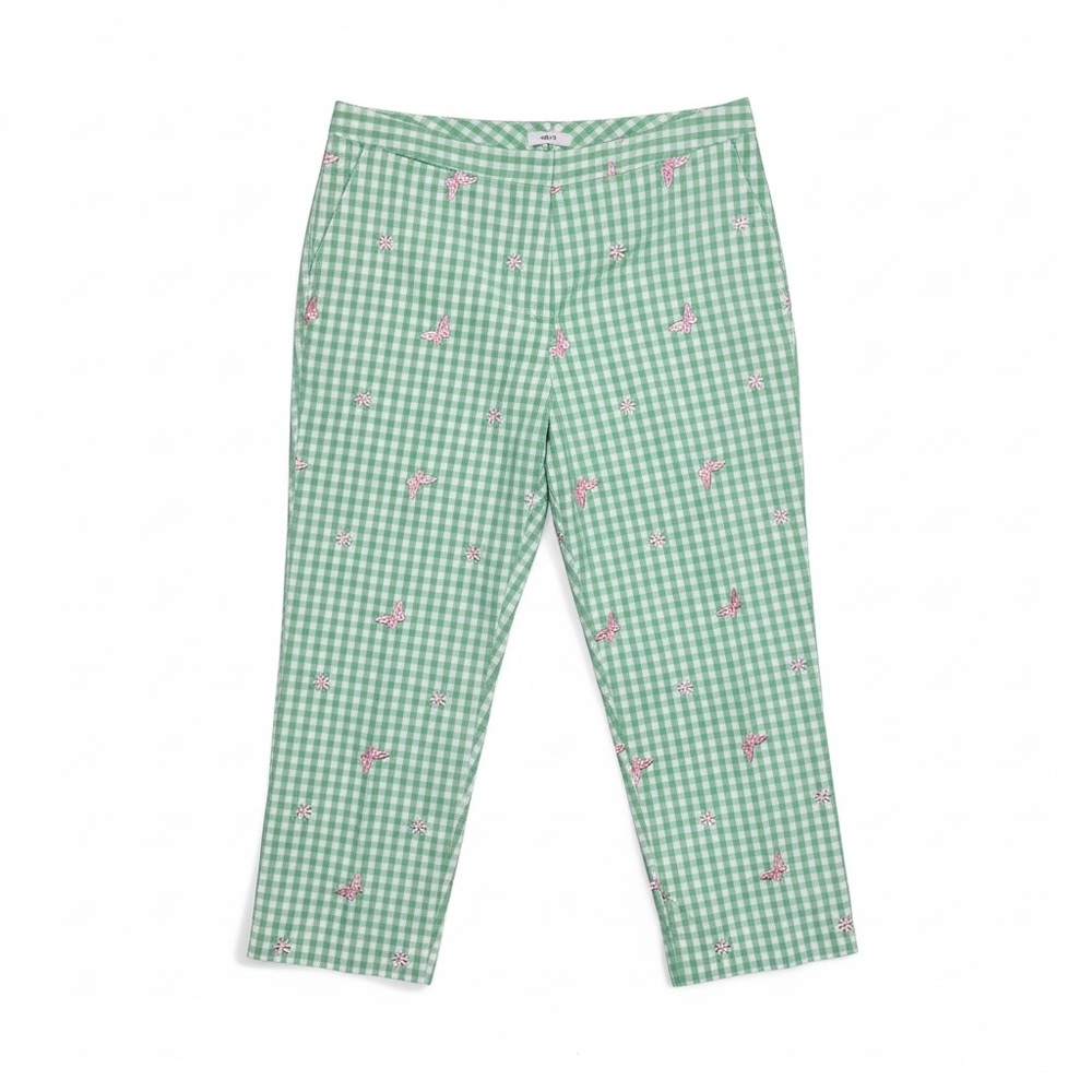 Lilly Pulitzer Vintage Crop Pants Women’s Size‎ 8 Petite Gingham Butterfly